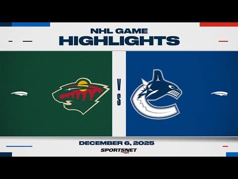 NHL Highlights | Wild vs. Canucks - December 5, 2025