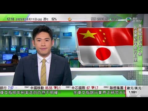 TVB午間新聞|據報日本要求4艘中國船隻離開釣魚島附近海域|英國海軍據報擬縮減印太區域訓練規模|諾貝爾獎|和平獎得主馬查多現身挪威與支持者握手|TVB News