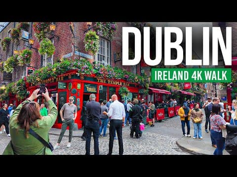 DUBLIN, Ireland 🇮🇪 Streets of Pubs & Irish Spirit | 4K Walking Tour