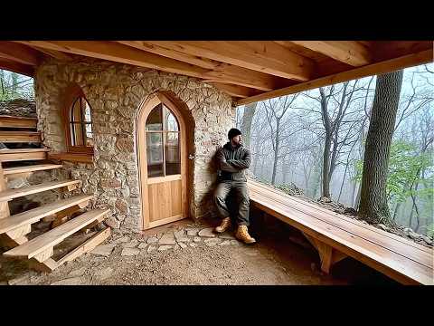 Man Builds DIY STONE CABIN Alone in the Forest | Start to Finish by @Lesnoy_Craft
