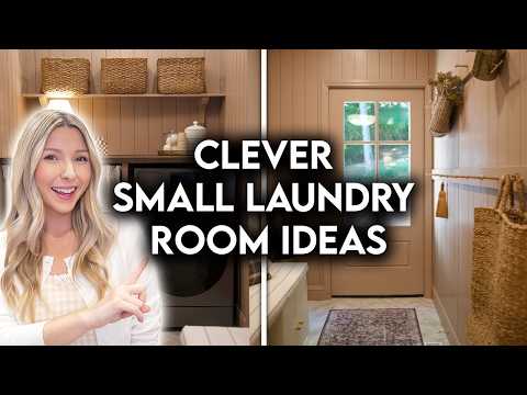 SMALL LAUNDRY ROOM DESIGN HACKS | Space Saving Organization Tips