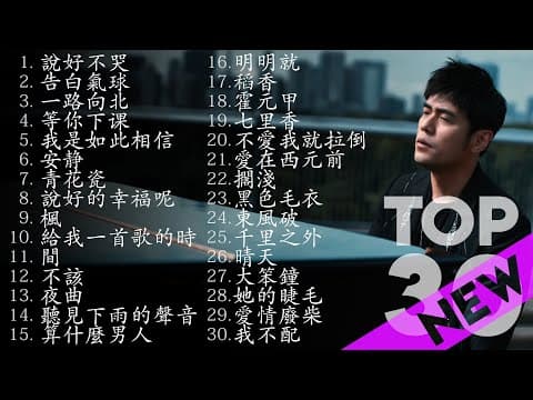 *周杰伦*Jay Chou慢歌精选30首合集 - 陪你一个慵懒的下午 - 30 Songs of the Most Popular Chinese Singer