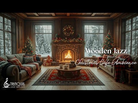 Wooden Christmas Coffee Shop Jazz for Relaxing | Gentle Jazz Music Melody for Relaxing and Working
