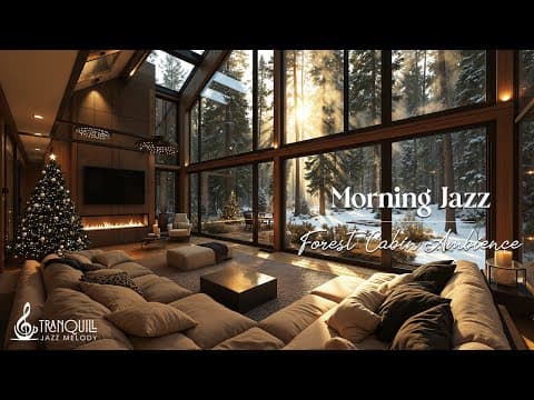 Winter Forest Sunlight Jazz — Cozy Cabin Warmth with Soft Jazz for Stress Relief, Study & Work