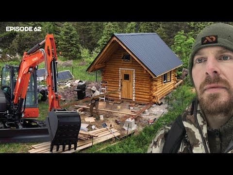 CHOICE: Tractor, Skid Steer or Excavator? Screen Porch |EP62| Log Cabin Build on Off-Grid Homestead