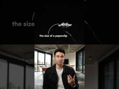 This tiny flying robot is the size of a paperclip 🖇️ 👀 #trendingshorts #ai #robot #tech #research