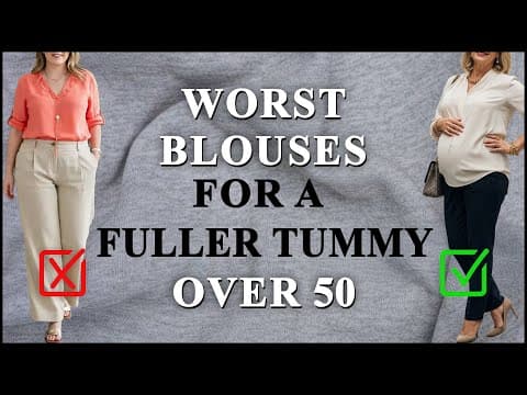 17 Blouses to Avoid with a Large Tummy & Lower Belly Pooch Over 50 Apple Shapes, Short Legs