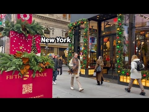 Christmas Walk NYC Festive Vibes On 5th & 6th Ave Manhattan NY