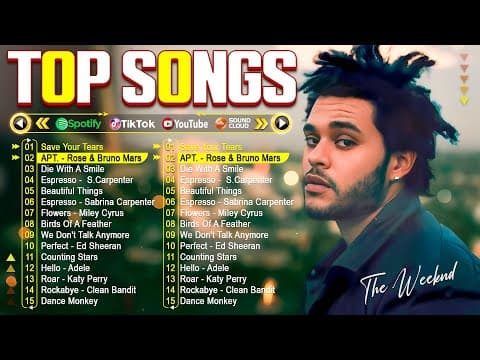 The Weeknd, Bruno Mars, Rihanna, Ed Sheeran, Adele, Maroon 5, Dua Lipa, Rihanna 👑Top 100 songs 2025