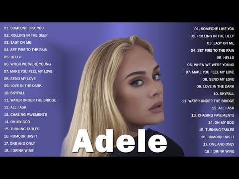 Adele Playlist 2025 Best Songs ⭐️ ~ Greatest Hits Album 💥 ~ Adele Top 25 Songs 2025 ⭐️