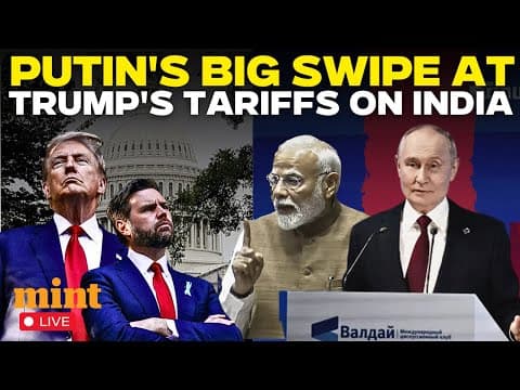 Putin Speech in English Live | Putin Hits Hard At Trump's Tariffs Against India, Praises PM Modi
