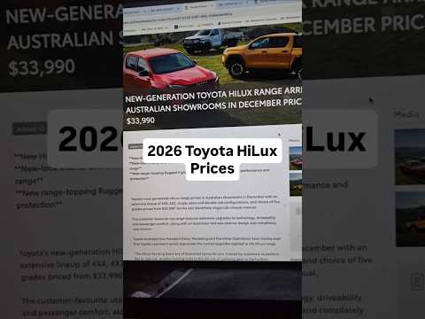 2026 Toyota HiLux prices