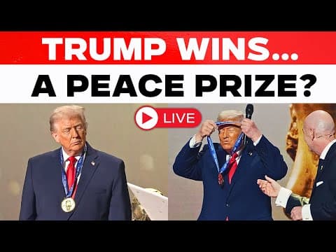 Trump LIVE | US President Donald Trump Awarded New FIFA Peace Prize | US News | Trump News LIVE