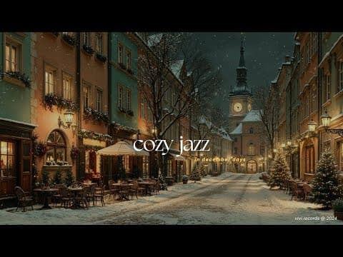 Cozy December Days Dive into Smooth Jazz | Slow Living, Snowy Street & Peaceful Jazz To Unwind, Calm