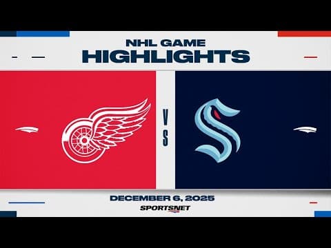 NHL Highlights | Red Wings vs. Kraken - December 6, 2025