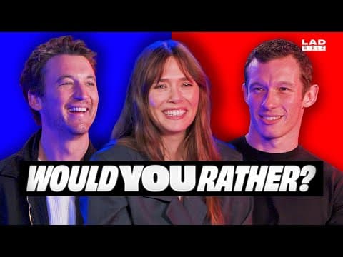 Elizabeth Olsen, Miles Teller & Callum Turner Argue Weird Would You Rather? Questions | LADbible