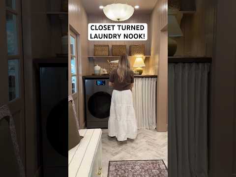 Closet turned laundry nook🧺🤗 #makeover #laundryroom #roommakeover