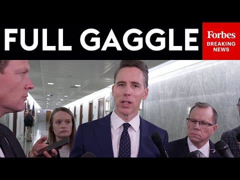 FULL GAGGLE: Josh Hawley Takes Questions About Healthcare, Nvidia Sales To China, Double Tap Strike