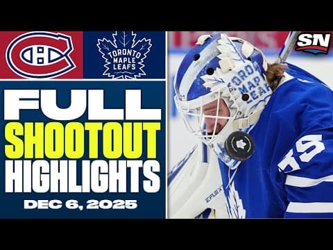 Montreal Canadiens at Toronto Maple Leafs | FULL Shootout Highlights - December 6, 2025