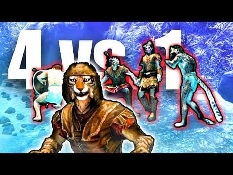 Skyrim Speedrunner VS 4 Hunters - Skyrim Hunted 1