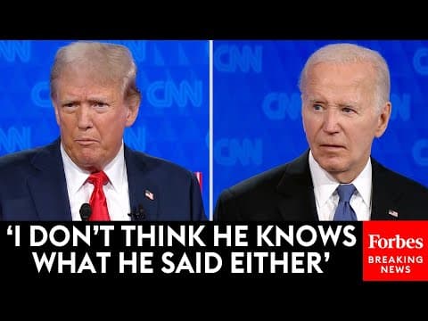 'I Really Don't Know What He Said At The End Of That Sentence': Trump Zings Biden During CNN Debate