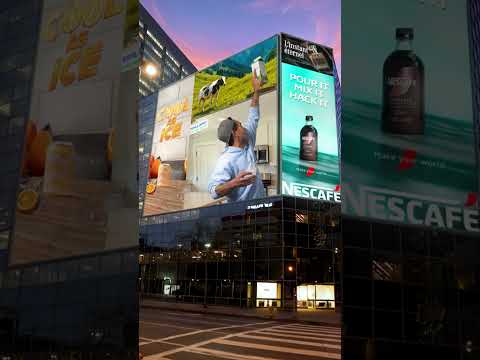 Mom, I made it! I'm on a billboard! 🤩 ☕ #NescaféIcedHacks