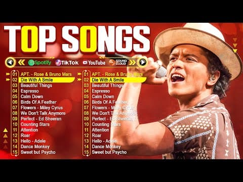 Bruno Mars, Adele, Ed Sheeran, Maroon 5, Dua Lipa, Rihanna, The Weeknd 💥 Billboard Top 50 This Week