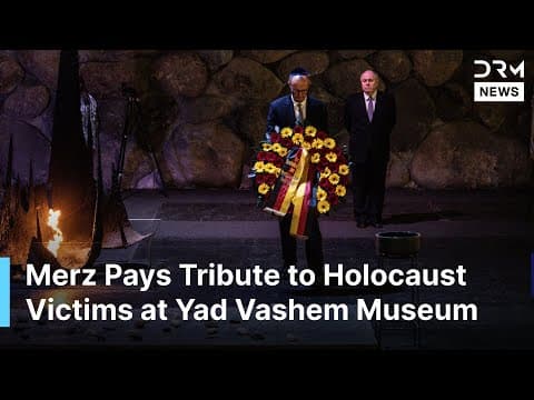 HISTORIC: German Chancellor Merz Lays Wreath at Yad Vashem Holocaust Memorial in Jerusalem | AC1G