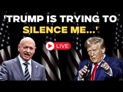 LIVE: 'Trump Is Trying To Silence...' Sen. Mark Kelly GOES ALL OUT AGAINST Trump & Hegseth's Threats