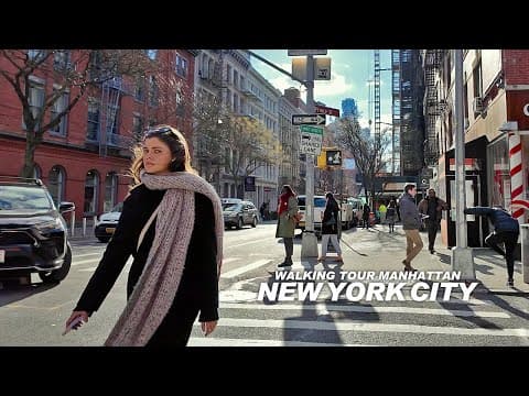 New York Manhattan Winter Walk, Broadway, SoHo, 5th Avenue, 42nd Street, 32nd Street, 8th Avenue, 4K