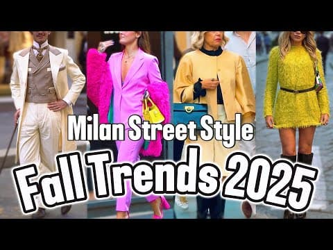 Milan Fall 2025 Stunning Outfit Ideas Extraordinary TRENDY Italian Street Style