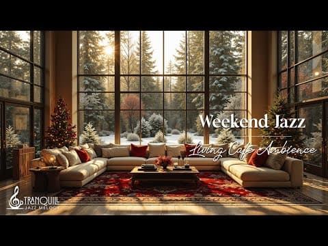 Forest Friday Cafe Jazz — Cozy Warmth And Gentle Melodies Glowing Beneath The Soft Winter Light