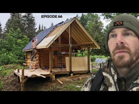 Porch Roof: Cliff Obstacle, Gym Foundation, SAW-MILLING |EP66| Log Cabin Build on Off-Grid Homestead
