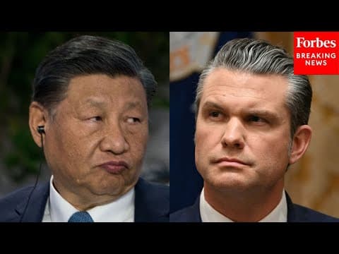 Hegseth Asked About China's Military Build-Up And Production Capabilities: 'How Concerned Are You?'