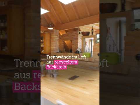 Recycelte Backsteine strukturieren Loft ♻️🧱 #nachhaltigkeit