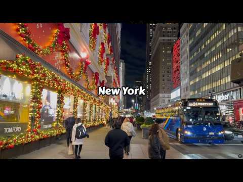 New York Christmas Decorations 2025 Walking Tour