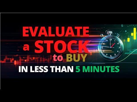 Less than 5 MINUTES to KNOW if you should BUY a STOCK or NOT.