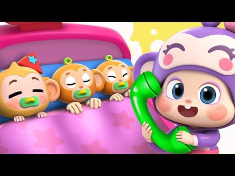 Five Little Monkeys Jumping On The Bed | Safety Rules for Kids | Nursery Rhyme & Kids Song | BabyBus