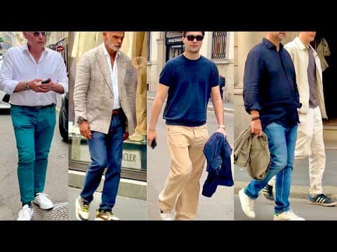 2025 May Men’s Street Style 🇮🇹Sylish Italian Guys & Men’s Spring Outfits & Men's Shopping