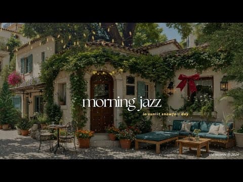Morning Jazz Music | Sunny & Falling Snow in The Change Of Season🎄Almost Christmas Jazz Playlist