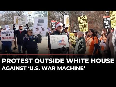 Anti-Trump Protest Just Outside the White House Over Gov’t’s Military Action in Venezuela | US News