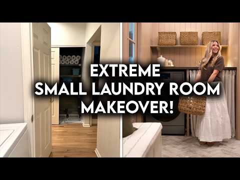 EXTREME LAUNDRY ROOM MAKEOVER | RENOVATION FROM START TO FINISH