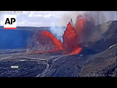Mount Kilauea volcano in Hawaii resumes its on-and-off eruptions