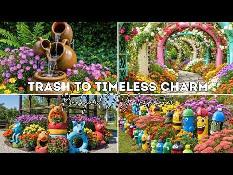 From Trash to Timeless Charm 🌿 15 DIY Upcycled Garden Borders & Characters That Will Blow Your Mind!
