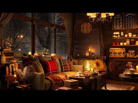 Cozy Coffee Shop Ambience with Sweet Piano Jazz Music and for Sleeping