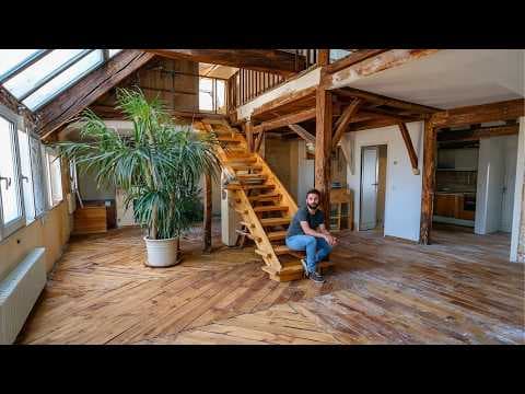 Man Transforms RUINED HOUSE into a LUXURY LOFT | Start to Finish by @Guillaume Bay Explique