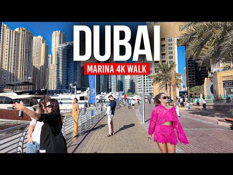 DUBAI, UAE 🇦🇪 Dubai Marina – Pure Luxury on Water | 4K Walking Tour