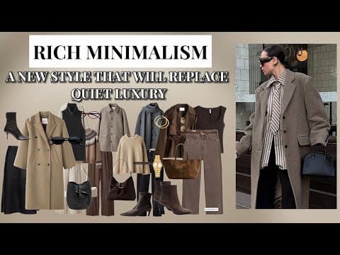 Rich Minimalism 2025: The New Style Set to Replace Quiet Luxury