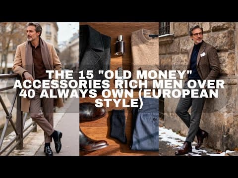 The 15 "Old Money" Accessories Rich Men Over 40 ALWAYS Own (European Style)