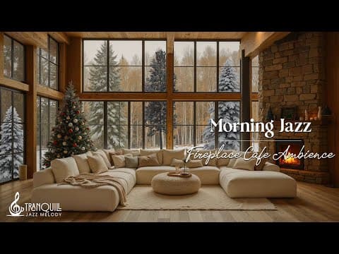 Relaxing Friday Winter Morning Jazz | Warm Coffee Shop Ambience with Outdoor View For Stud & Work